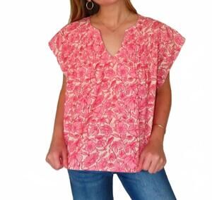 NEW SSYS raquel floral top in red